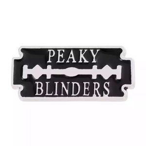 * 50% OFF! Peaky Blinders razor blade enamel pin black silver thomas shelby